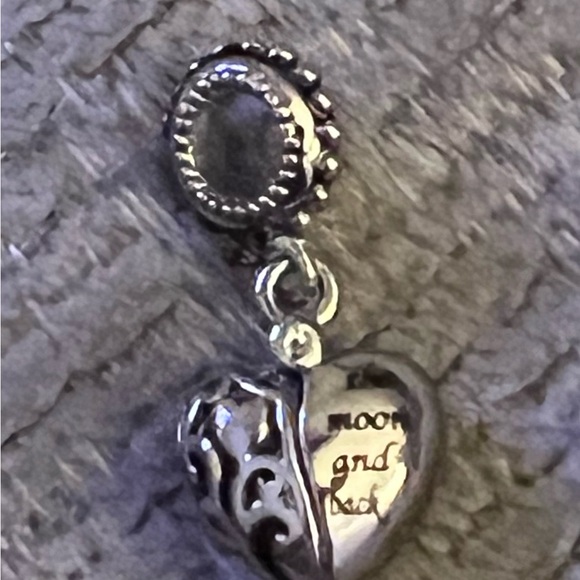 I Love You To The Moon and Back Heart Love Charm - Picture 2 of 2